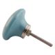 Sea Green Striped Ceramic Flat Cabinet Knobs Online